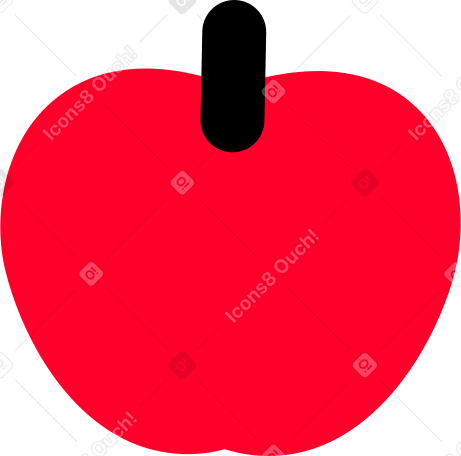Красное яблоко в PNG, SVG