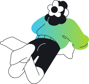 Donna sdraiata a pancia in giù con un cuscino e le gambe incrociate PNG, SVG