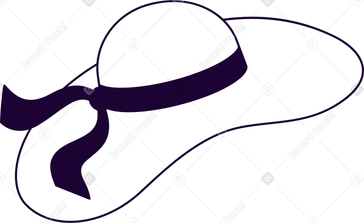 white hat Illustration in PNG, SVG