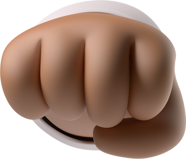 Oncoming fist of a brown skin hand PNG, SVG