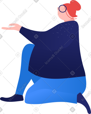 胖女人坐 PNG, SVG