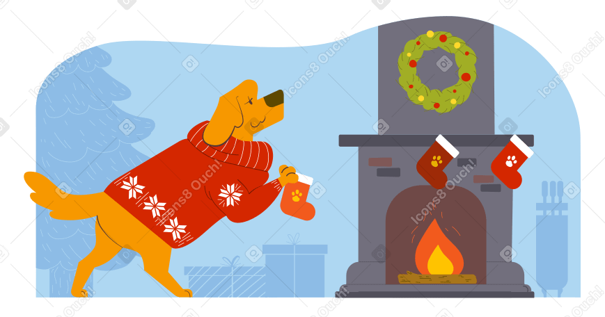 Decoration for Christmas Illustration in PNG, SVG