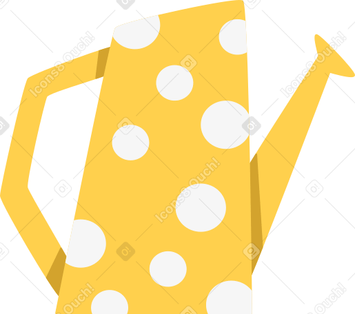 yellow watering can Illustration in PNG, SVG