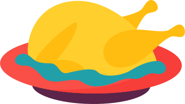 turkey chicken on a plate PNG, SVG
