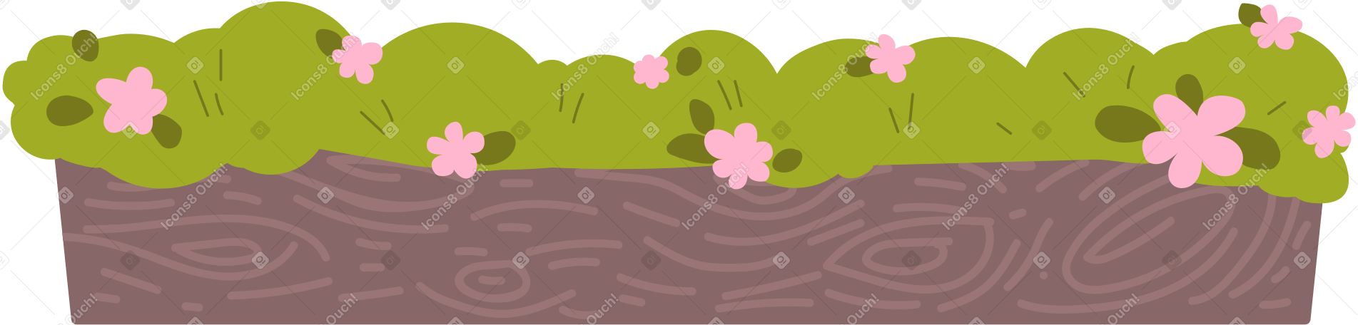 flowers in pots Illustration in PNG, SVG