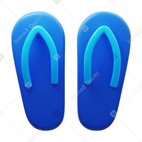 3D flip flops PNG, SVG