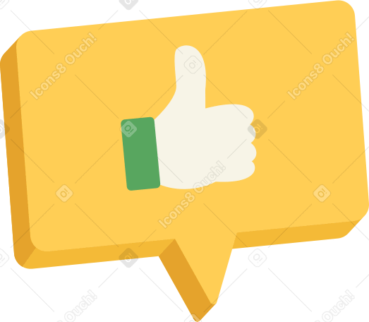 bolha do discurso com polegares para cima PNG, SVG