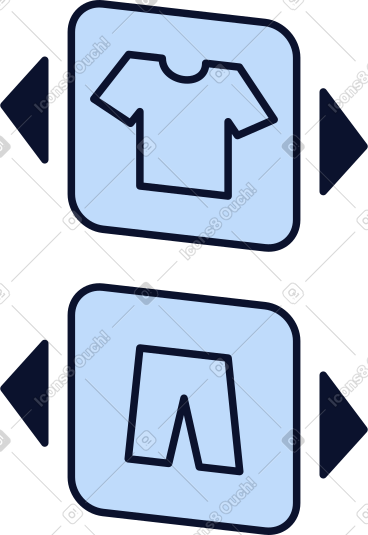 服装选择按钮 PNG, SVG