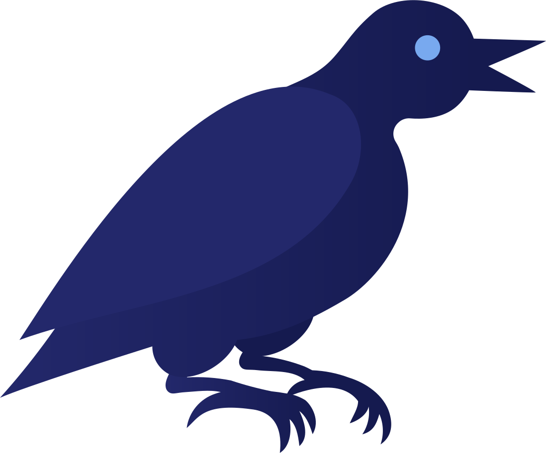 Black raven Illustration in PNG, SVG