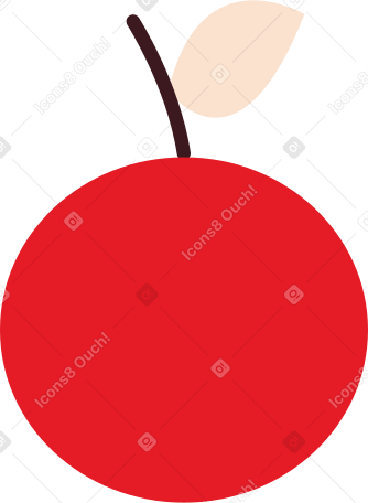 apple with leaves PNG, SVG