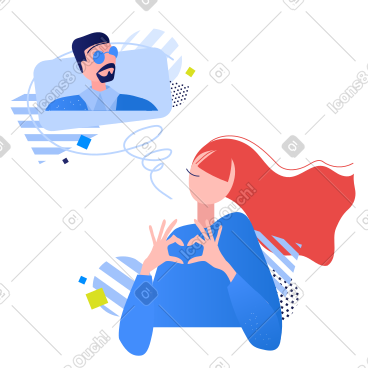 考虑她的男朋友的妇女 PNG, SVG