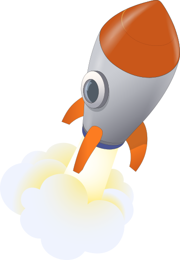 space rocket with smoke PNG, SVG