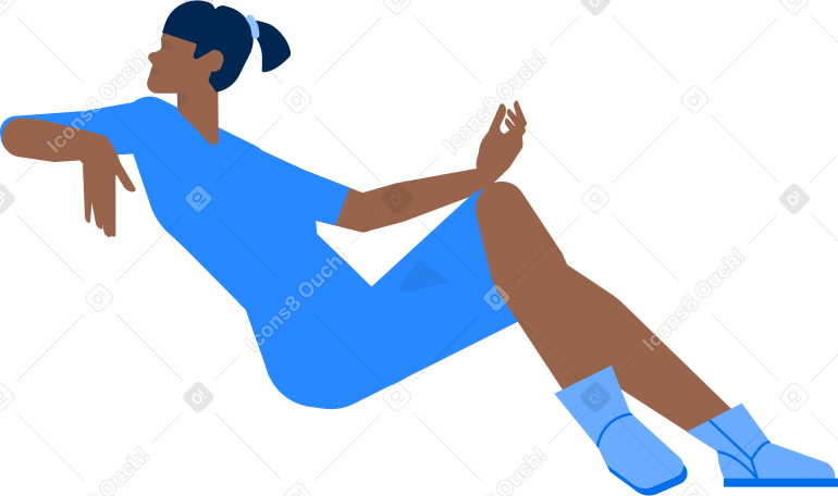 woman sitting and relaxing Illustration in PNG, SVG