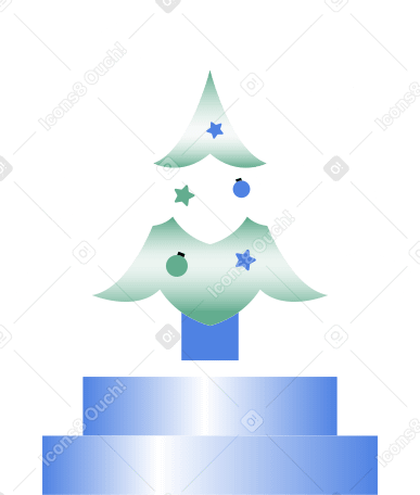 Снежный шар с елкой в PNG, SVG