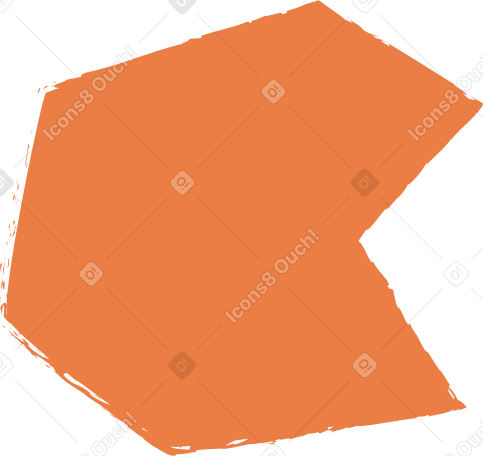 orange polygon Illustration in PNG, SVG