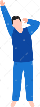 man in pajamas Illustration in PNG, SVG