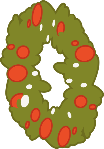 christmas garland PNG, SVG
