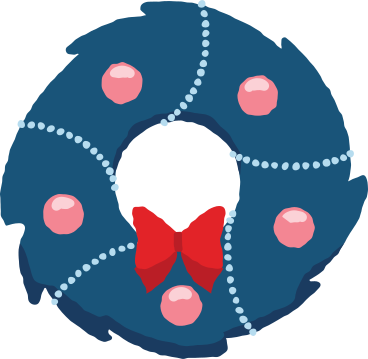Christmas wreath PNG, SVG