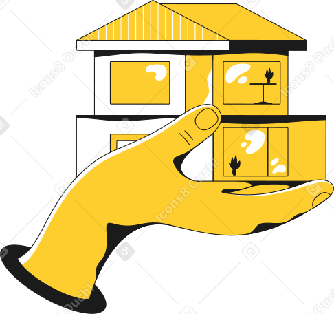 hand holding a house PNG, SVG
