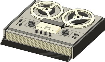 Reel-to-reel tape recorder PNG, SVG