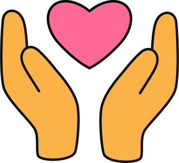 hands hold the heart icon PNG, SVG