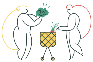 Women grocery shopping for vegetables PNG, SVG