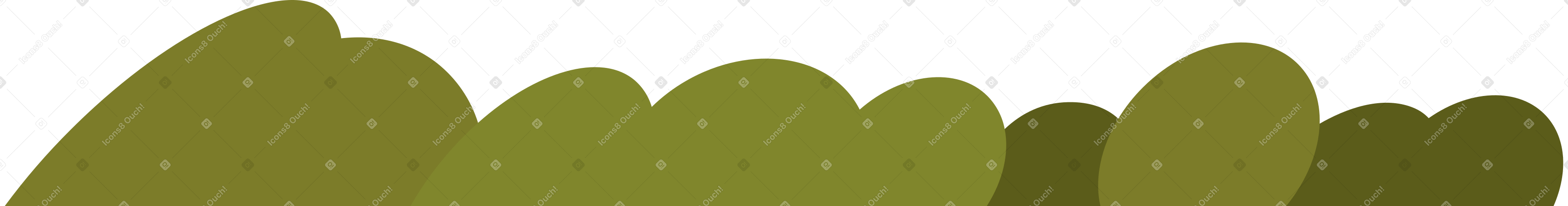 bushes of green grass PNG, SVG