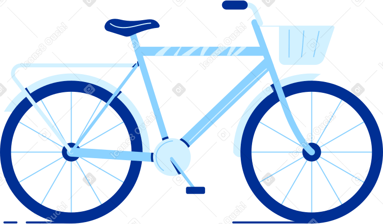 bycicle with basket в PNG, SVG