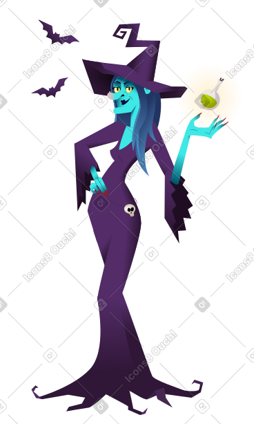 女巫和魔法药水 PNG, SVG