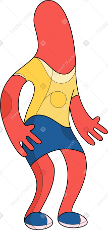 woman thin standing Illustration in PNG, SVG