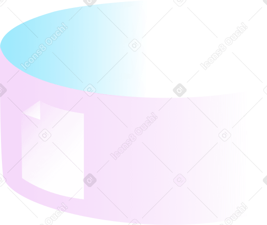 Розовое изогнутое виртуальное окно в PNG, SVG