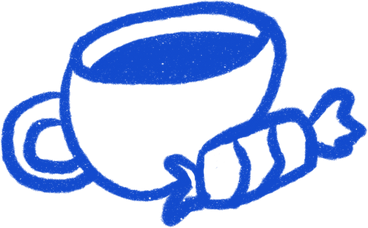 Una tazza di caffè e una caramella PNG, SVG