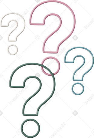 3D question mark icon PNG、SVG
