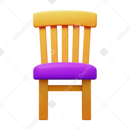 3D chair PNG, SVG
