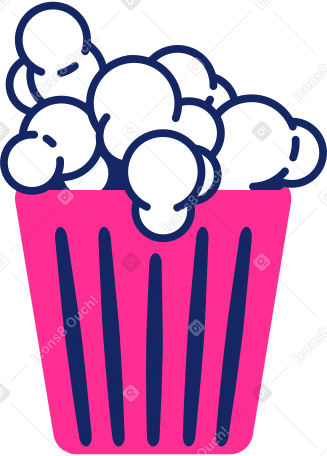 popcorn in bucket PNG, SVG