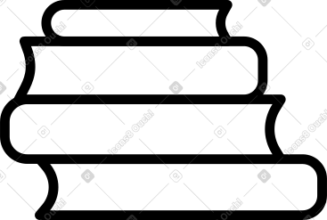 Four books are in a stack PNG, SVG