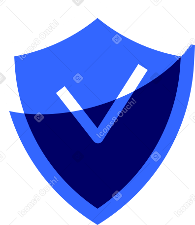 security sign in the form of a shield Illustration in PNG, SVG