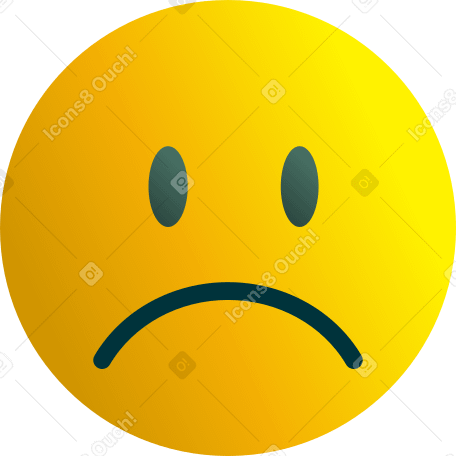 sad emoji Illustration in PNG, SVG