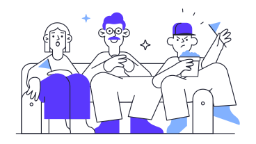 Watching TV with family PNG, SVG
