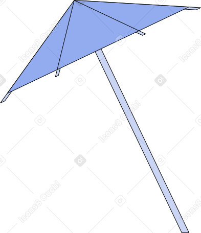 beach umbrella tilted Illustration in PNG, SVG