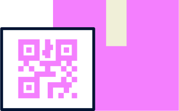 Boxen mit qr-code PNG, SVG