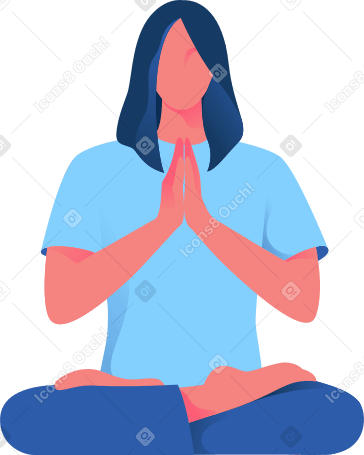 meditating woman Illustration in PNG, SVG