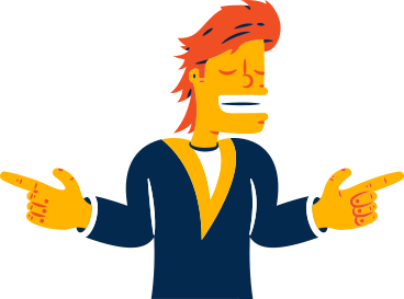 redhead joyful man animated illustration in GIF, Lottie (JSON), AE