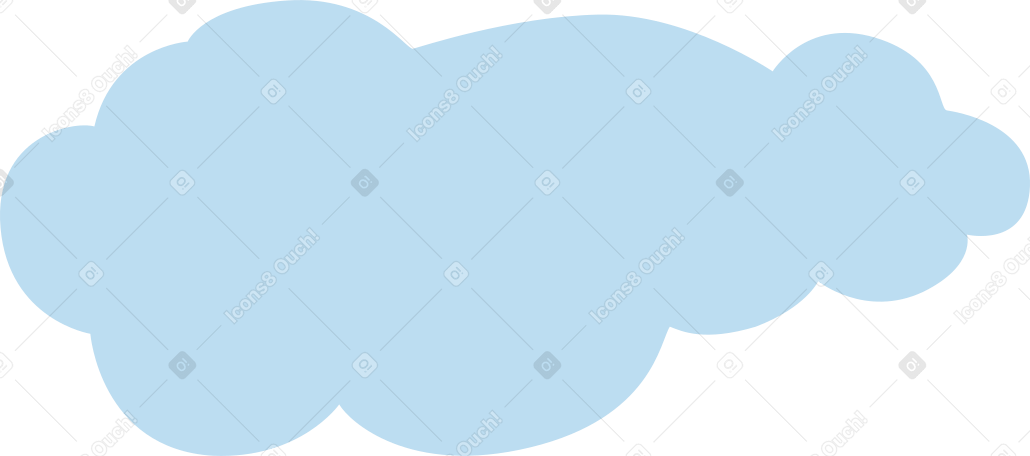 grande nuvola blu PNG, SVG