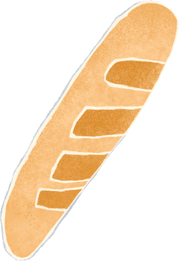 french bread PNG, SVG