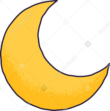 crescent moon PNG, SVG