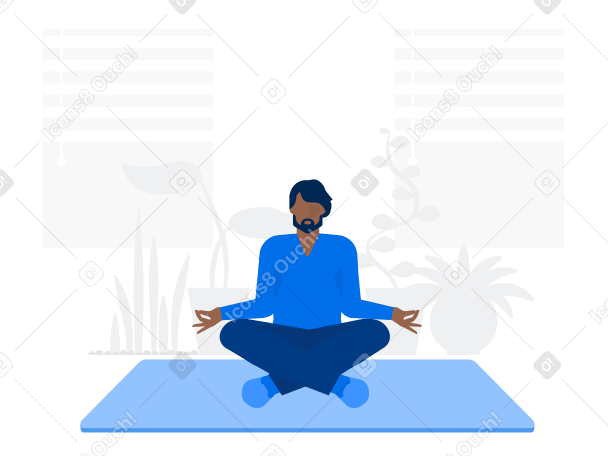 Meditierender mann PNG, SVG