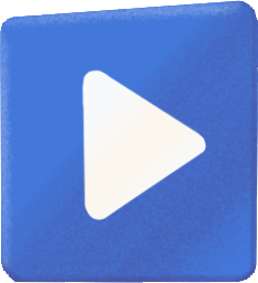 Square button with video icon в PNG, SVG