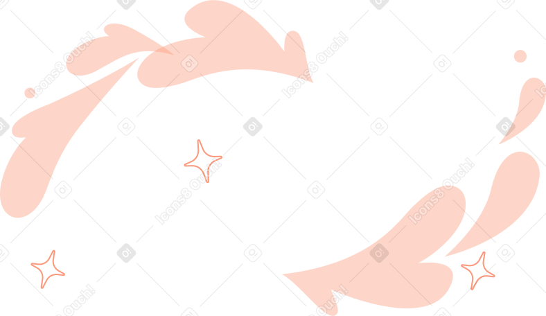 Декоративная композиция с брызгами в PNG, SVG