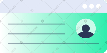 Window with information about person PNG, SVG